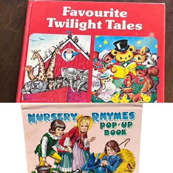 2 VINTAGE Childrens BOOKS Favourite Twilight Tales & Nursery Rhymes Pop-up - Picture 1 of 16